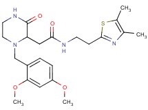 2-[1-(2,4-dimethoxybenzyl)-3-oxo-2-piperazinyl]-N-[2-(4,5-dimethyl-1,3-thiazol-2-yl)ethyl]acetamide