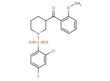 {1-[(2-chloro-4-fluorophenyl)sulfonyl]-3-piperidinyl}(2-methoxyphenyl)methanone