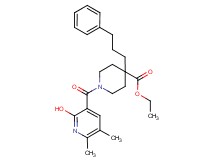ethyl 1-[(2-hydroxy-5,6-dimethyl-3-pyridinyl)carbonyl]-4-(3-phenylpropyl)-4-piperidinecarboxylate