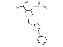 N-{(3S*,4R*)-4-isopropyl-1-[(5-phenyl-1,3,4-oxadiazol-2-yl)methyl]-3-pyrrolidinyl}methanesulfonamide