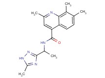 2,7,8-trimethyl-N-[1-(5-methyl-1H-1,2,4-triazol-3-yl)ethyl]-4-quinolinecarboxamide