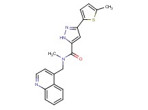 N-methyl-3-(5-methyl-2-thienyl)-N-(4-quinolinylmethyl)-1H-pyrazole-5-carboxamide