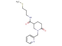N-[3-(methylthio)propyl]-6-oxo-1-(2-pyridinylmethyl)-3-piperidinecarboxamide