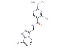 2-(dimethylamino)-4-methyl-N-[(8-methylimidazo[1,2-a]pyridin-3-yl)methyl]-5-pyrimidinecarboxamide