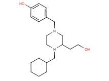 4-{[4-(cyclohexylmethyl)-3-(2-hydroxyethyl)-1-piperazinyl]methyl}phenol