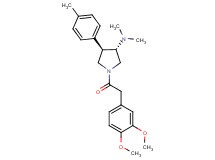 (3S*,4R*)-1-[(3,4-dimethoxyphenyl)acetyl]-N,N-dimethyl-4-(4-methylphenyl)pyrrolidin-3-amine