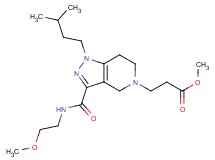 methyl 3-[3-{[(2-methoxyethyl)amino]carbonyl}-1-(3-methylbutyl)-1,4,6,7-tetrahydro-5H-pyrazolo[4,3-c]pyridin-5-yl]propanoate
