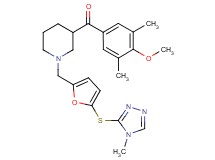 (4-methoxy-3,5-dimethylphenyl)[1-({5-[(4-methyl-4H-1,2,4-triazol-3-yl)thio]-2-furyl}methyl)-3-piperidinyl]methanone