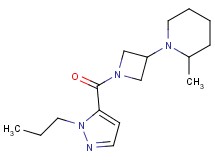2-methyl-1-{1-[(1-propyl-1H-pyrazol-5-yl)carbonyl]azetidin-3-yl}piperidine