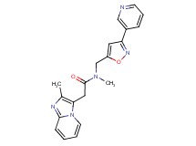 N-methyl-2-(2-methylimidazo[1,2-a]pyridin-3-yl)-N-{[3-(3-pyridinyl)-5-isoxazolyl]methyl}acetamide