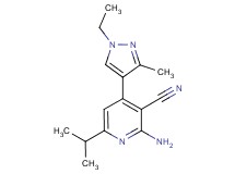 2-amino-4-(1-ethyl-3-methyl-1H-pyrazol-4-yl)-6-isopropylnicotinonitrile