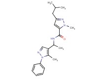 3-isobutyl-1-methyl-N-[1-(5-methyl-1-phenyl-1H-pyrazol-4-yl)ethyl]-1H-pyrazole-5-carboxamide
