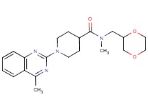 N-(1,4-dioxan-2-ylmethyl)-N-methyl-1-(4-methyl-2-quinazolinyl)-4-piperidinecarboxamide