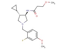 N-[rel-(3R,4S)-4-cyclopropyl-1-(2-fluoro-4-methoxybenzyl)-3-pyrrolidinyl]-3-methoxypropanamide hydrochloride