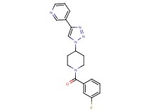3-{1-[1-(3-fluorobenzoyl)piperidin-4-yl]-1H-1,2,3-triazol-4-yl}pyridine