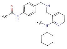 N-(4-{[({2-[cyclohexyl(methyl)amino]-3-pyridinyl}methyl)amino]methyl}phenyl)acetamide