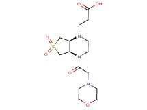 3-[(4aR*,7aS*)-4-(morpholin-4-ylacetyl)-6,6-dioxidohexahydrothieno[3,4-b]pyrazin-1(2H)-yl]propanoic acid