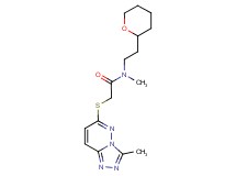 N-methyl-2-[(3-methyl[1,2,4]triazolo[4,3-b]pyridazin-6-yl)thio]-N-[2-(tetrahydro-2H-pyran-2-yl)ethyl]acetamide