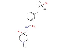 3-(3-hydroxy-3-methylbutyl)-N-[(4-hydroxy-1-methyl-4-piperidinyl)methyl]benzamide