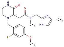 2-[1-(2-fluoro-4-methoxybenzyl)-3-oxo-2-piperazinyl]-N-methyl-N-[(4-methyl-1H-imidazol-2-yl)methyl]acetamide