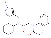 N-cyclohexyl-N-[(1-methyl-1H-pyrazol-4-yl)methyl]-2-(2-oxo-3,4-dihydroquinolin-1(2H)-yl)acetamide