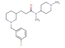 3-[1-(3-fluorobenzyl)-3-piperidinyl]-N-methyl-N-(1-methyl-4-piperidinyl)propanamide