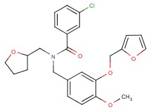 3-chloro-N-[3-(2-furylmethoxy)-4-methoxybenzyl]-N-(tetrahydro-2-furanylmethyl)benzamide