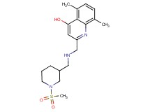 5,8-dimethyl-2-[({[1-(methylsulfonyl)piperidin-3-yl]methyl}amino)methyl]quinolin-4-ol