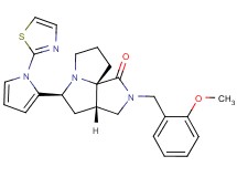 (3aS*,5S*,9aS*)-2-(2-methoxybenzyl)-5-[1-(1,3-thiazol-2-yl)-1H-pyrrol-2-yl]hexahydro-7H-pyrrolo[3,4-g]pyrrolizin-1(2H)-one