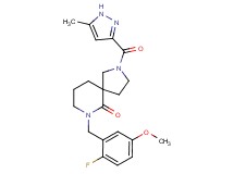 7-(2-fluoro-5-methoxybenzyl)-2-[(5-methyl-1H-pyrazol-3-yl)carbonyl]-2,7-diazaspiro[4.5]decan-6-one