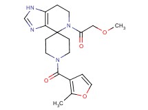 5-(methoxyacetyl)-1'-(2-methyl-3-furoyl)-1,5,6,7-tetrahydrospiro[imidazo[4,5-c]pyridine-4,4'-piperidine]