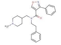 N-[(1-methylpiperidin-4-yl)methyl]-3-phenyl-N-(2-phenylethyl)isoxazole-4-carboxamide