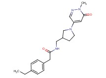 2-(4-ethylphenyl)-N-{[1-(1-methyl-6-oxo-1,6-dihydro-4-pyridazinyl)-3-pyrrolidinyl]methyl}acetamide