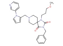 3-benzyl-1-(3-methoxypropyl)-8-{[1-(3-pyridinyl)-1H-pyrrol-2-yl]methyl}-1,3,8-triazaspiro[4.5]decane-2,4-dione