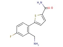 5-[2-(aminomethyl)-4-fluorophenyl]thiophene-2-carboxamide