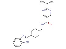 N-{[4-(1H-benzimidazol-2-yl)cyclohexyl]methyl}-2-isopropylpyrimidine-5-carboxamide