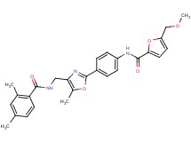 N-[4-(4-{[(2,4-dimethylbenzoyl)amino]methyl}-5-methyl-1,3-oxazol-2-yl)phenyl]-5-(methoxymethyl)-2-furamide
