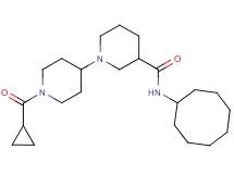 N-cyclooctyl-1'-(cyclopropylcarbonyl)-1,4'-bipiperidine-3-carboxamide