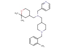 1-(2,2-dimethyltetrahydro-2H-pyran-4-yl)-N-{[1-(2-methylbenzyl)-4-piperidinyl]methyl}-N-(3-pyridinylmethyl)methanamine