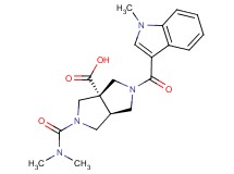 (3aS*,6aS*)-2-[(dimethylamino)carbonyl]-5-[(1-methyl-1H-indol-3-yl)carbonyl]hexahydropyrrolo[3,4-c]pyrrole-3a(1H)-carboxylic acid