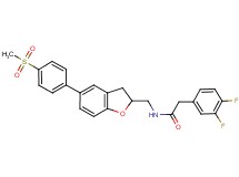 2-(3,4-difluorophenyl)-N-({5-[4-(methylsulfonyl)phenyl]-2,3-dihydro-1-benzofuran-2-yl}methyl)acetamide