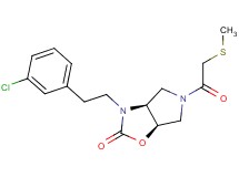 (3aS*,6aR*)-3-[2-(3-chlorophenyl)ethyl]-5-[(methylthio)acetyl]hexahydro-2H-pyrrolo[3,4-d][1,3]oxazol-2-one