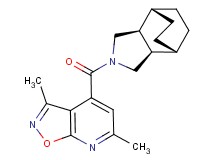 (1R*,2R*,6S*,7S*)-4-[(3,6-dimethylisoxazolo[5,4-b]pyridin-4-yl)carbonyl]-4-azatricyclo[5.2.2.0~2,6~]undecane