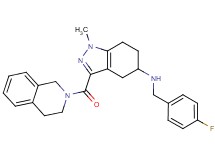 3-(3,4-dihydro-2(1H)-isoquinolinylcarbonyl)-N-(4-fluorobenzyl)-1-methyl-4,5,6,7-tetrahydro-1H-indazol-5-amine