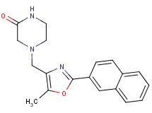 4-{[5-methyl-2-(2-naphthyl)-1,3-oxazol-4-yl]methyl}piperazin-2-one