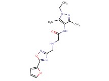 N-(1-ethyl-3,5-dimethyl-1H-pyrazol-4-yl)-2-({[5-(2-furyl)-1,2,4-oxadiazol-3-yl]methyl}amino)acetamide