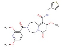 3-[(2,6-dimethoxy-3-pyridinyl)carbonyl]-9-methoxy-7-oxo-N-(3-thienylmethyl)-1,2,3,4,5,7-hexahydropyrido[1,2-d][1,4]diazepine-10-carboxamide