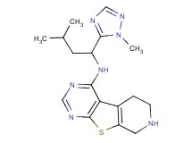 N-[3-methyl-1-(1-methyl-1H-1,2,4-triazol-5-yl)butyl]-5,6,7,8-tetrahydropyrido[4',3':4,5]thieno[2,3-d]pyrimidin-4-amine dihydrochloride