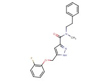 5-[(2-fluorophenoxy)methyl]-N-methyl-N-(2-phenylethyl)-1H-pyrazole-3-carboxamide