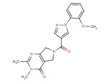 6-{[1-(2-methoxyphenyl)-1H-pyrazol-4-yl]carbonyl}-2,3-dimethyl-3,5,6,7-tetrahydro-4H-pyrrolo[3,4-d]pyrimidin-4-one